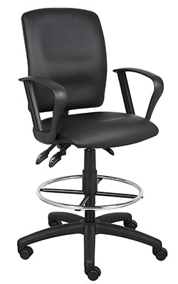 8-Boss-Office-Products-B1647-Multi-Function-LeatherPlus-Drafting-Stool-with-Loop-Arms