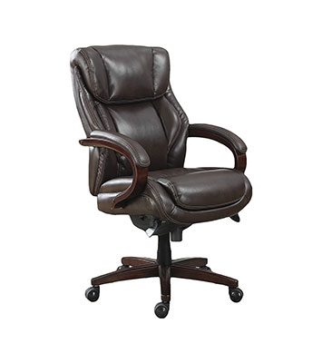 4-La-Z-Boy-Bellamy-Executive-Bonded-Leather-Office-Chair---Coffee-(Brown)