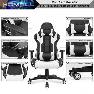 Homall-gaming-chair---multiple-adjustments