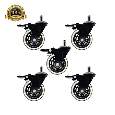 2-DGQ-Office-Chair-Caster-wheels-3'---Set-of-5-with-Brake