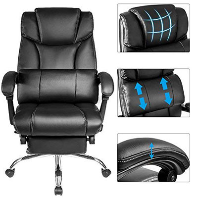 Merax-Portland-Technical-Leather-Big-&-Tall-Executive-Recliner-Napping-features