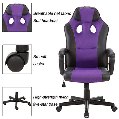 SEATZONE-Smile-Face-Series-Leather-Gaming-Chair-features