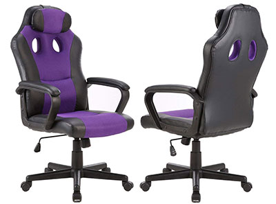 SEATZONE-Smile-Face-Series-Leather-Gaming-Chair-front-and-back