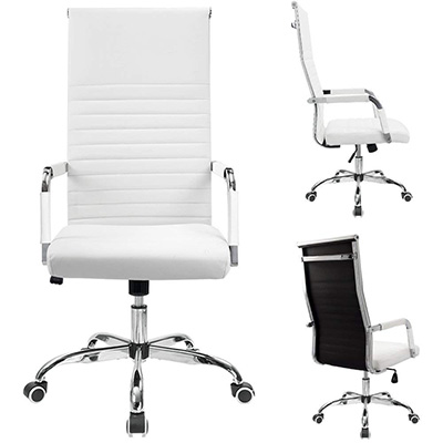 Furmax-Ribbed-High-Back-Office-Chair-front-side-and-back