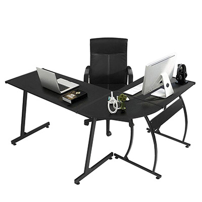 4-GreenForest-L-Shape-Corner-Computer-Office-Desk-PC-Laptop-Table-Workstation-Home-Office-3-PieceBlack