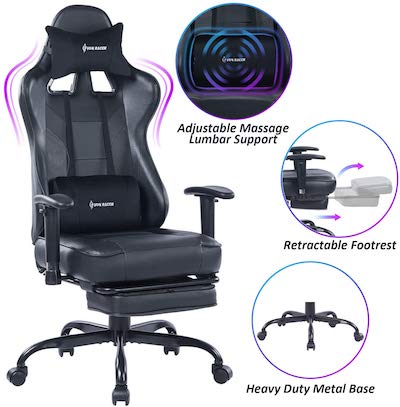 13-VON RACER Massage Gaming Chair