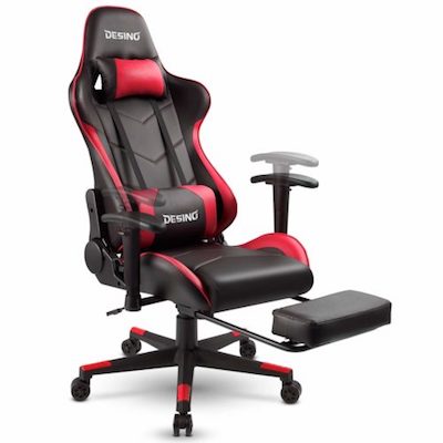 adjustable best gaming chair with footrest