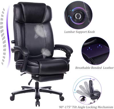 ergonomic reclining office chair