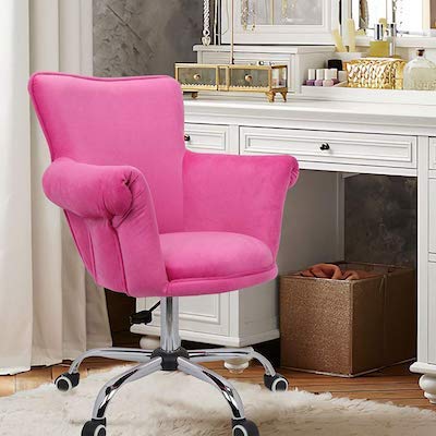 7-Magshion Office Desk Chair Bar Stool Beauty Nail Salon Spa Vanity Seat (Pink)