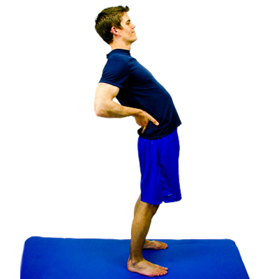 lower back stretches standing